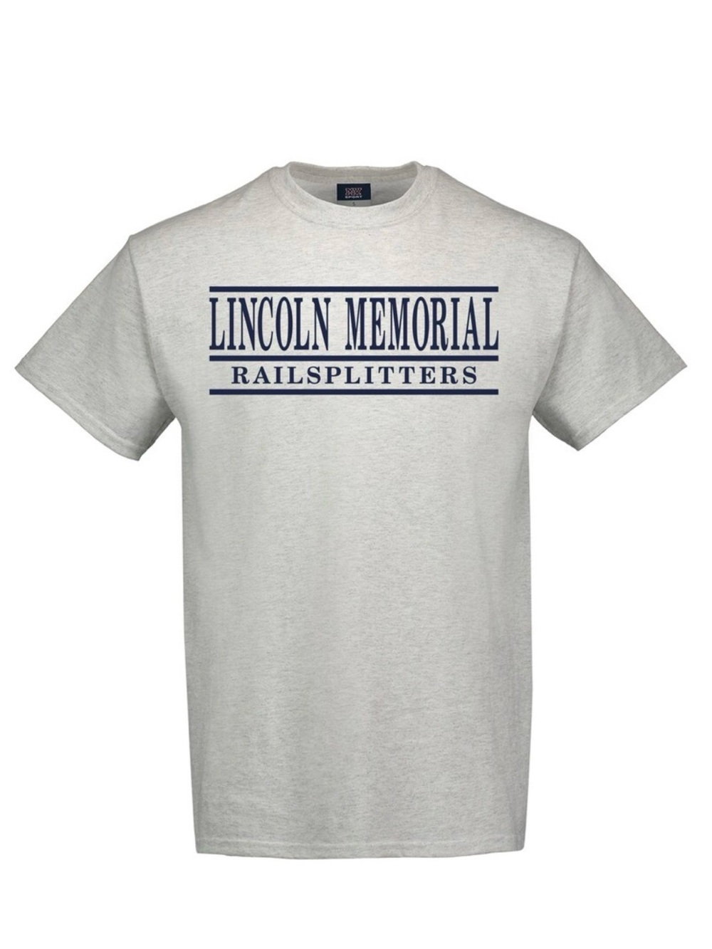 MENS MV SPORT- LMU (Lincoln Memorial University) Rolled Tee XL - Heather Gray